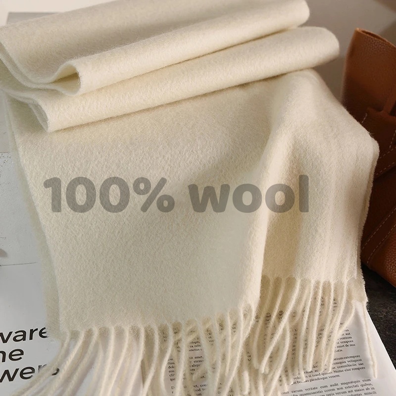 Shawl Wrap Winter - Dzianinowy Szalik Damski 100% Wełna Zimowy