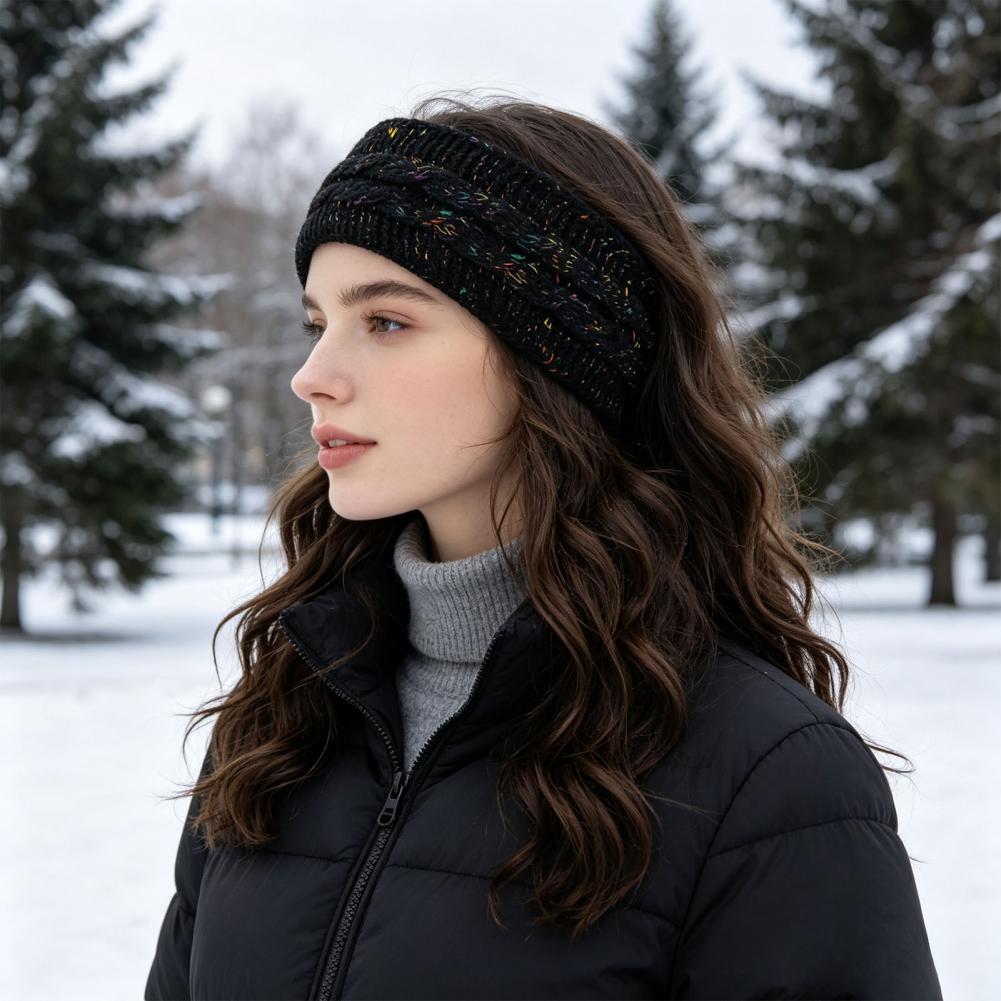 Fleece Ear Warmer Band - Wygodna, elastyczna opaska do włosów, zimowe