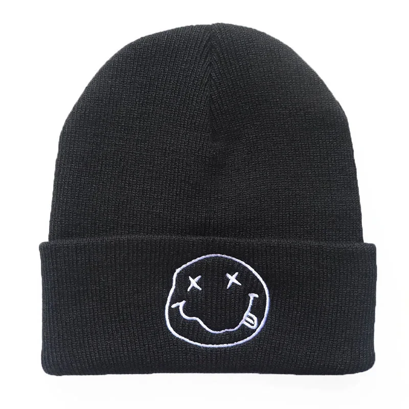 Knit Beanie Hat Warm - Zimowe czapki damskie i męskie, haftowane,
