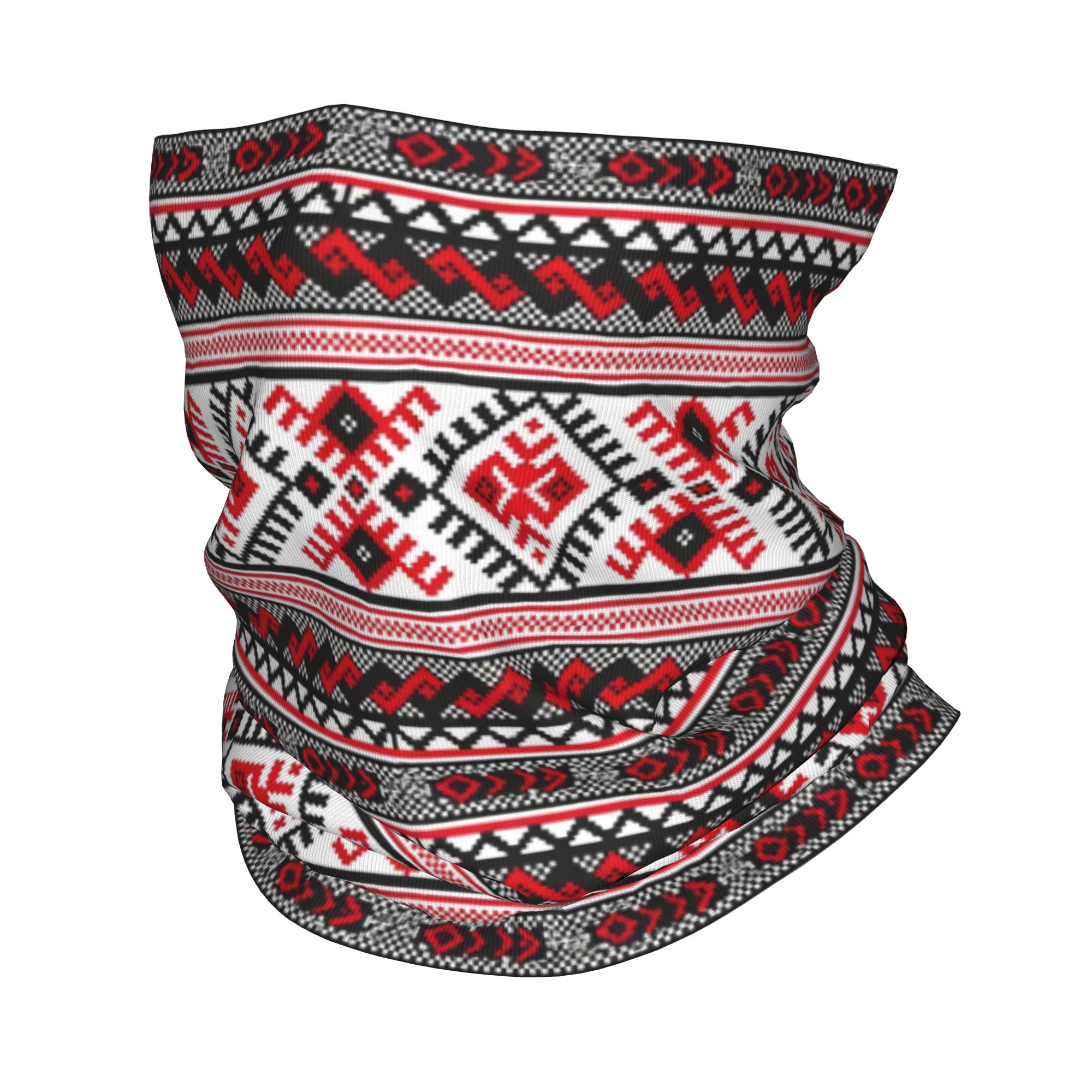 Neck Gaiter Fleece - Personalizowana ukraińska wioszynka haftowana, komin na