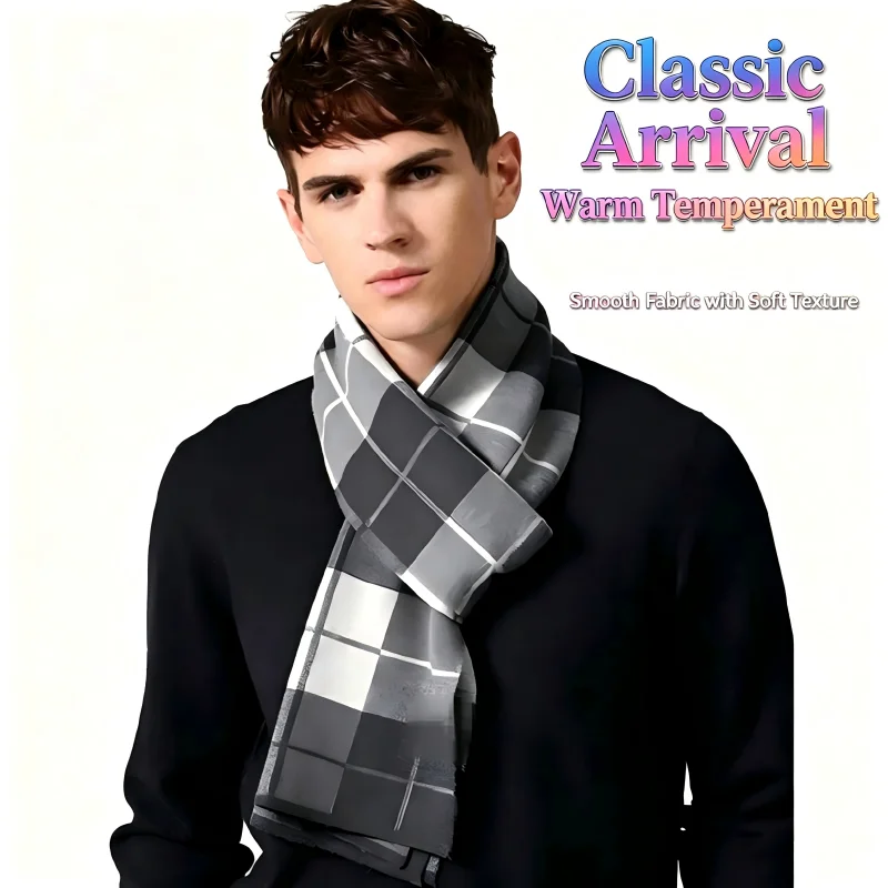 1 sztuka, męski szal w brytyjs – Wool Scarf Men recenzja i cena